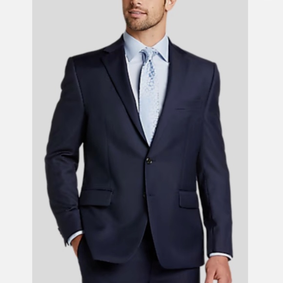 LAUREN Ralph Lauren Men Blazer Navy Blue Size 40L 100% Wool Classic Fit - Picture 1 of 6